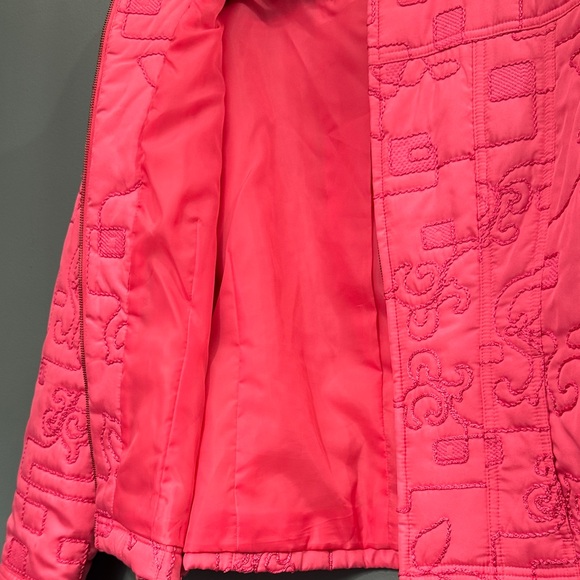 Ruby Rd. Bright Pink Puffer Jacket - Picture 4 of 7